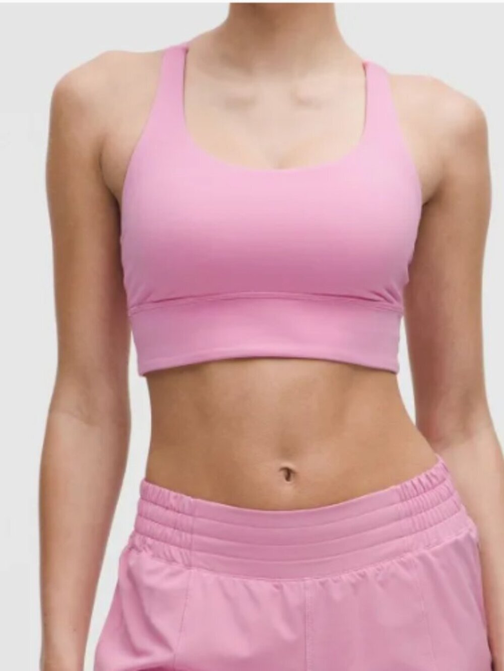 NWT! NEW! Lululemon Athletica Pink Energy Longline Sports Bra Medium Support